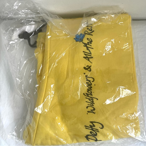 NWT Rodarte x Tom Petty Collection Limited Edition Sweatpants Yellow Flowers XL - Picture 4 of 6